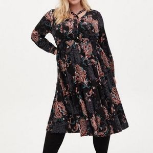 TORRID  - Paisley skater midi dress